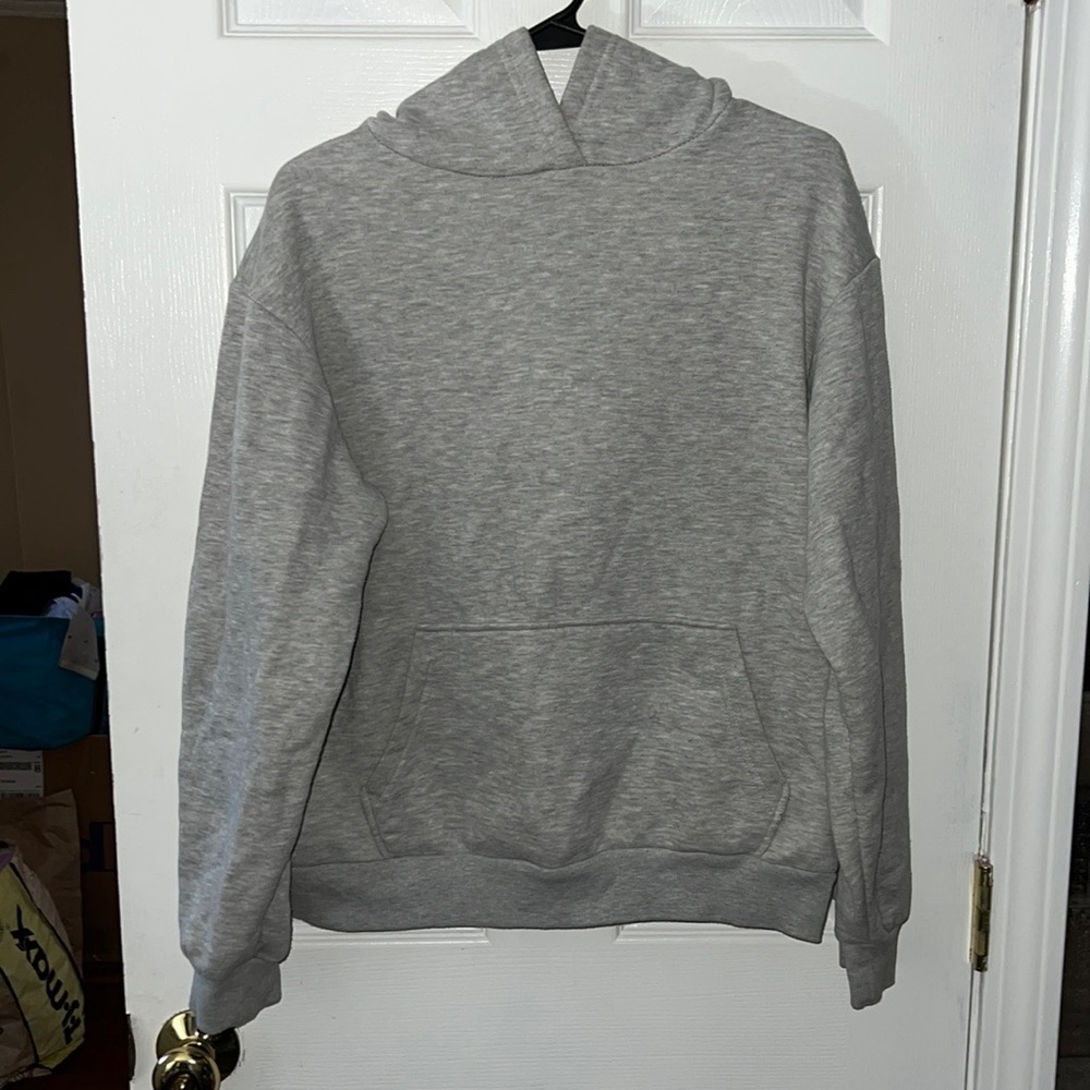 ASOS Design Plain Gray Kangaroo Pocket Hoodie Size 8